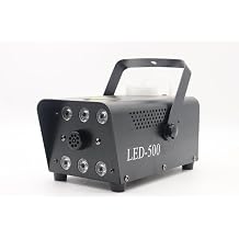 500W Spray Machine Smoke Machine Fog Machine 8 LED Remote Control Outdoor Auto Smoke Machine RGB Mode Lighting Stage Equipment Professional Automatic Fog Machine Fog Kit with Required Remote