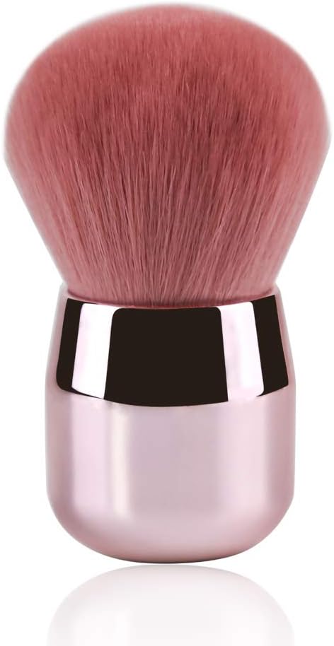Foundation Brush, Large Pink Powder Brush Flat Arched Premium Durable Kabuki Makeup Brush Perfect For Blending Liquid,Cream and Flawless Powder,Buffing, Blending,Concealer …