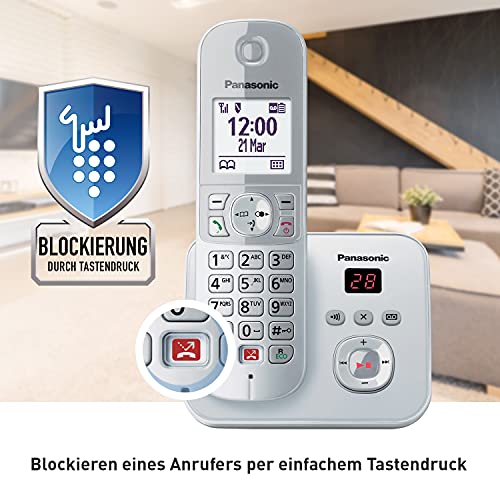 Schnurloses Telefon mit Anrufbeantworter von Panasonic Dual-Micro