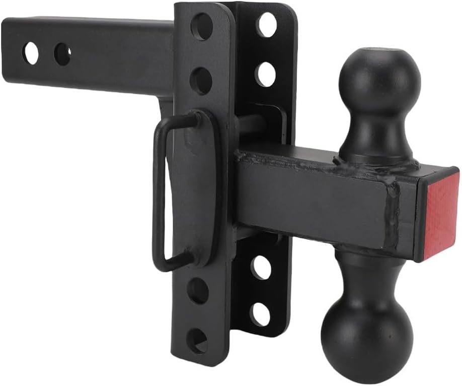 OUTMX Adjustable Trailer Hitch Ball Mount 6 Inch Drop Rise Heavy Duty Tow Hitches for 2 Inch Hitch Receiver 12500 Lbs Capacity