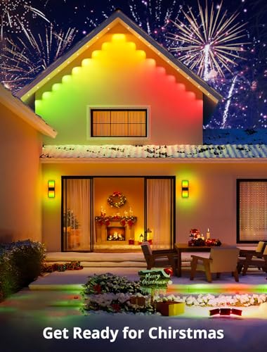 Image of Smart Outdoor Wall Light, RGBCW Porch Light, IP65 Waterproof 1Pack