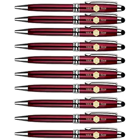 Ancolo Custom Business Pens -Custom Advertising Massage - Priting Team Name, Phone Number, Slogan Perfect for Bank, Office, Hotel Lobbies - 100 Pens/Box Cover