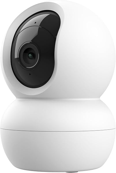 Trust SMARTCAM-2800 Telecamera Wifi Interno 360° con Visione Notturna, Sirena e Microfono Integrati, Rilevamento Umano, Videocamera Sorveglianza con App, Casa Intelligente, Bianco - 1