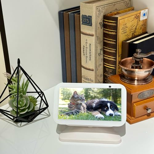 Sintron Adjustable Magnetic Stand Mount for Echo Show 5 3rd gen, Smart Display Stand Holder with 360 Degree Rotation, Swivel & Tilt Function, Anti-Slip Base - White Compatible with iPhone newer models by Sintron - Used condition - Image 7
