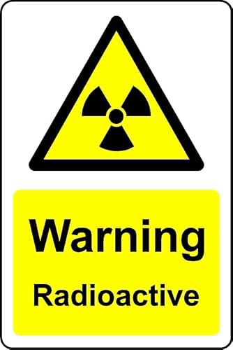 Kpcm Display Ltd Warning Radioactive Safety Sign - 1Mm Plastic Sign (300Mm X 200Mm)