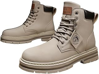 [Joejoier] 【2024年新型】メンズ ブーツ ワークブーツ メンズ ハイカット ブーツ スノーブーツ アウトドア レザー レイン シューズ ブーツ 防水 防寒 防滑 メンズ 厚底 靴 ブーツ メンズ イエローブーツ 革 防水 防寒