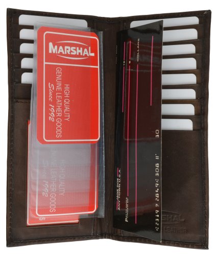 MARSHAL Ladies Bifold Checkbook Wallet and Credit card Holder with Id Window