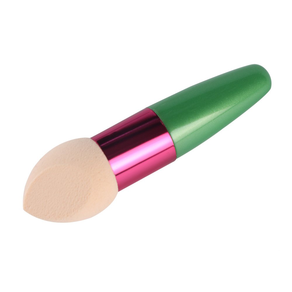 Scala Foundation Makeup Sponge Eco Blender Beauty Cosmetics Egg Puff Make Up Sponge Brush (3pcs Green+Rose+Brown)