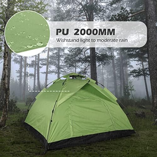 Camping Tent for 3-4 Man Person, Waterproof Pop Up Dome Tent with Double Door, Lightweight Instant Family Dome Tent with Carrying Bag for Outdoor Camping, Hiking, Backpacking, Festival