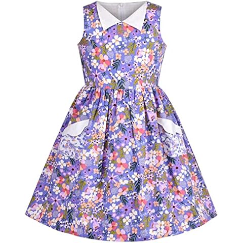 Sunny Fashion Vintage Floral Dress for Girls Cover