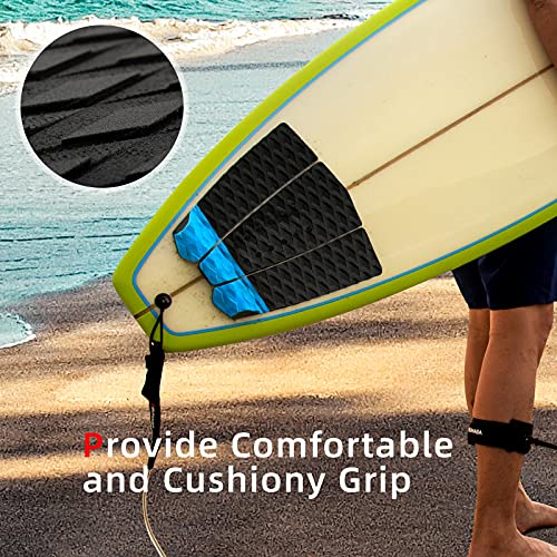 Abahub 3 Piece EVA Surfboard Deck Traction Pads with Kicker for Stomp Skimboards, Surf Boards, Funboard, Fish Board, Blue by Abahub - Image 2