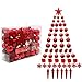 Produktbild LYLYFAN Weihnachtskugeln 60 Stück Weihnachtsbaumschmuck Baumkugeln Set Rot Christbaumkugeln