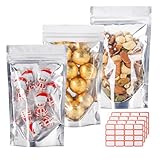 LOKQING 100 PACK Mylar Bags for Food Storage and Resealable Bags for Small Business Packaging Supplies Great for Party Favor Food Storage Bags(Silver, 3x6Inches)