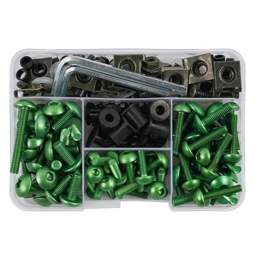 Kit vis carénage en aluminium vert 190 pièces pour une finition impeccable