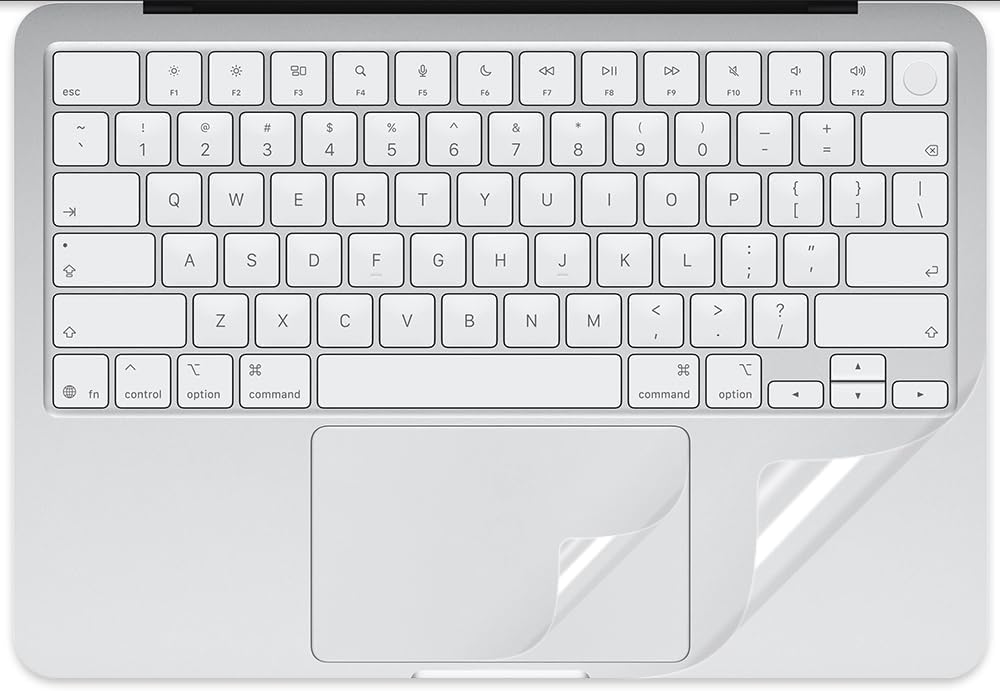 Palm Rest Cover for 2026 MacBook Neo 13 Inch with A18 Pro Chip Model A3404, Scratch-Resistant Vinyl Skin with Trackpad Protector,MacBook Neo Accessories Skin Sticker,Residue-Free Sticker,Removable | Scratch-Resistant Laptop Skin with PVC Light-Weight Trackpad Protector Skin, Removable (Clear)