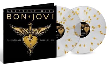 Amazon.com: Greatest Hits Gold Splatter Vinyl Record 2LP Bon Jovi