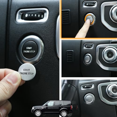 image for LLKUANG Silver Engine Start Stop Push Button Switch Sticker Cover for 