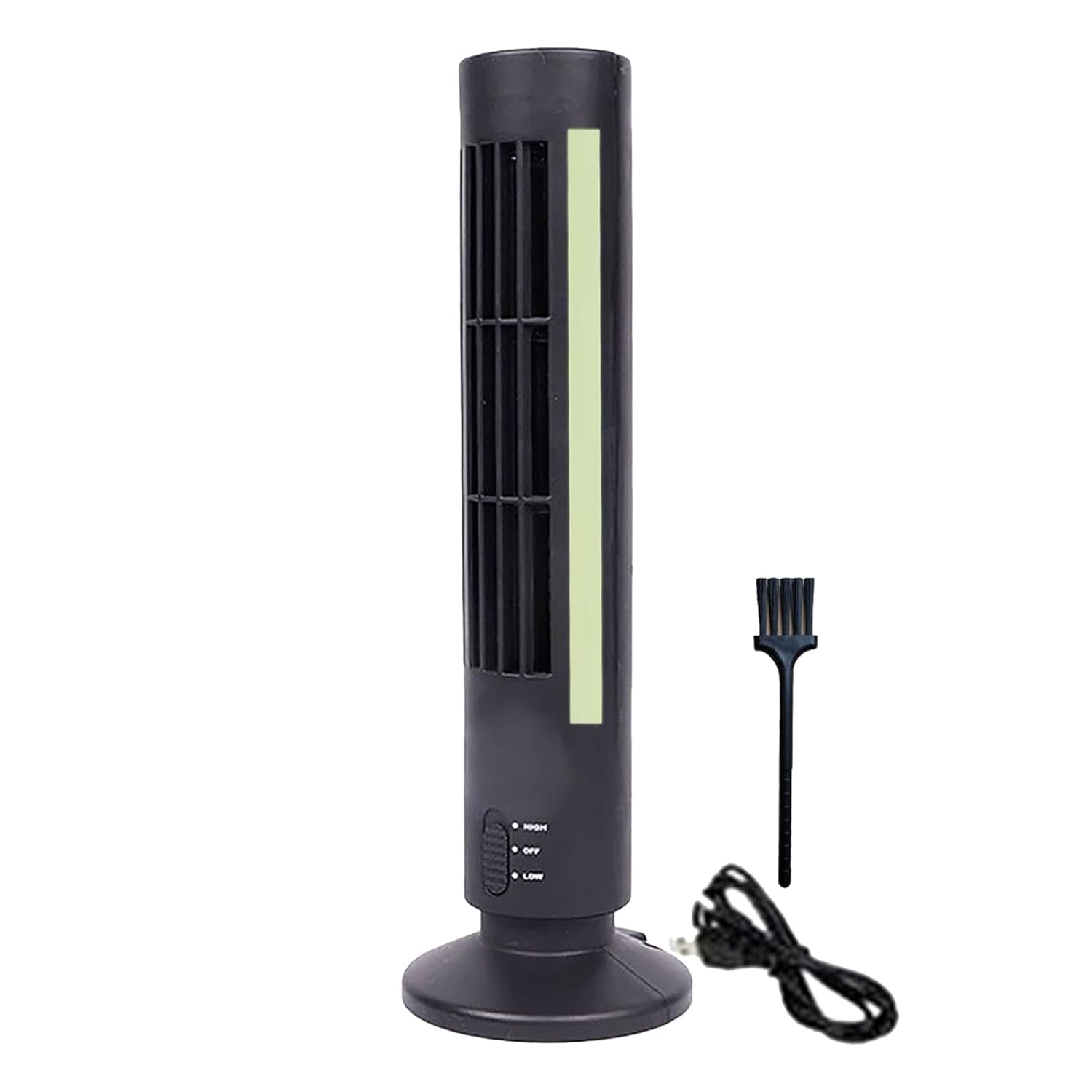 Compact Tower Fan for Bedroom - ABS Bladeless Cooling with Dual Wind Modes USB-Powered Space-Saving Home Dorm Use