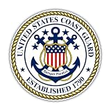 United States Coast Guard Vinyl Sticker, 5 Inches - Strong Adhesive Waterproof Decal - Used for Notebook, Car, Mug, Cup Laptop and Water Bottle