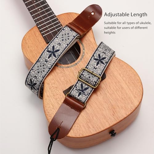 Tomantery STRAPE SUPPORT UKULELE, STRAPE DE GUITARE UKULELE ETHnique ETHnique pour le Voyage (Style 2) – vue 2