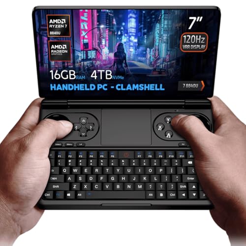 Image of GPD Win Mini 2025 Handheld Gaming PC, AMD Ryzen 7 8840U, 8C /16T up to 5.1GHz, Radeon 780M GPU, 16GB LPDDR5X RAM, 4TB NVMe SSD, 7 inch 1080p 120Hz Touchscreen, Wi-Fi 6E Bluetooth 5.3
