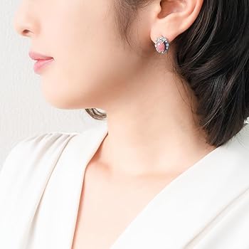 Amazon.co.jp: 碌山 インカローズ オパール シードパール ピアス