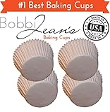 Bobbi Jean's Premium Greaseproof Cupcake Liners No Muffin Pan Needed Cupcakes Papers 64 Count White