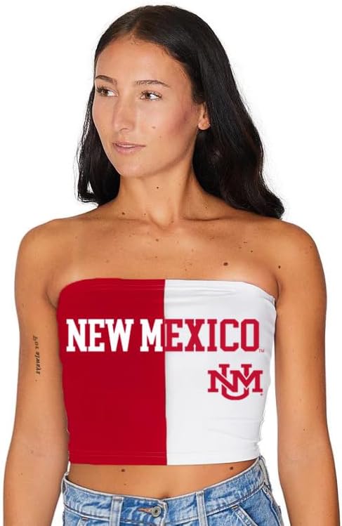 Lojobands Traje para portón trasero para mujer, parte superior de tubo de dos tonos con bloques de color, fabricado en Estados Unidos, talla única