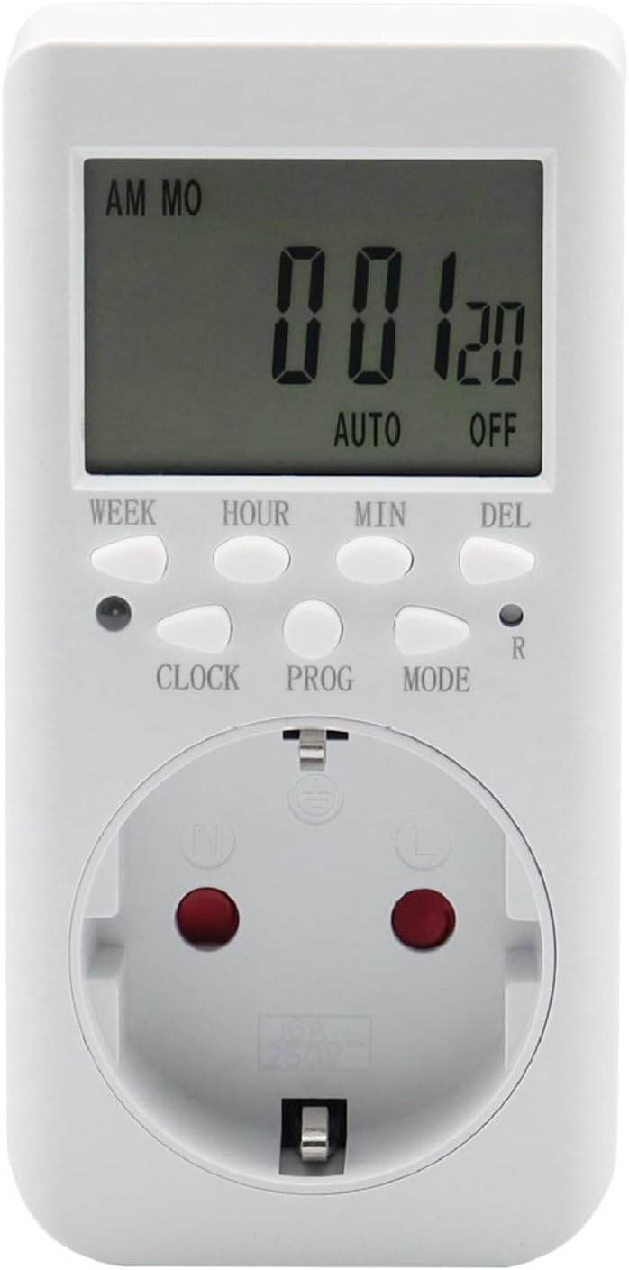 24 Hour Programmable Indoor Timer for Power Outlet, Energy Saving