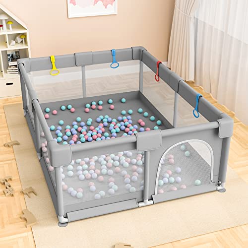 Synue Domivska AMZ-2000-G 79 Inch ×71 Inch Extra Large Baby Playpen, Big Playpen For Babies And Toddlers, Gap-Free, Climb-Proof Play Yard thumb #1