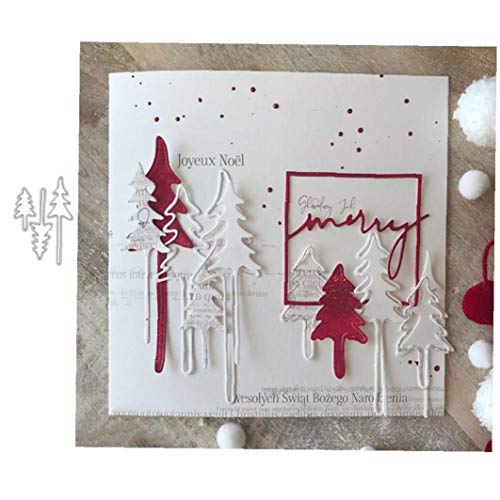 Amoyer Christmas Tree Shape Stamps and Scrapbooking Embossing Craft Die Cut Christmas