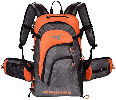 KastKing Day Tripper Fishing Backpack Tackle Bags, Fishing Gear Bag, Large Waterproof Fishing Tackle Storage Bags, Orange, Extra-Large(21.25x13.4x9.25 Inches, Without Box)