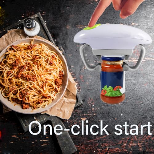 Electric Can Opener, Electric Can Opener for Weak HandsKitchen Bottle Opener for Different Sizes of JarsBottle Opener for Arthritic Hands Kitchen Gadget Gift (White) by Dakexiong - Image 5