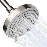 OFFO Shower Head, High Pressure Shower Head with 6 Mode, Fixed Showerheads for Strong Water Flow,Brushed Nickel