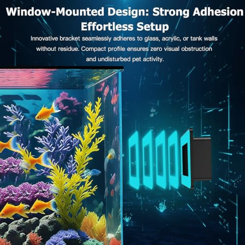Image of Fish Tank Camera, 2K HD for Aquarium & Reptile Terrarium, 140 Wide-Angle with Anti-Glare, Night Vision, WiFi Pet Camera with AI Motion Detection, 2-Way Audio, 24 /7 Cloud /SD Recording (Black)