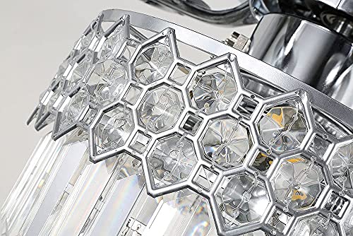 Yyehon 52″ Crystal Ceiling Fan With Lights And Remote Control, Modern Chandelier Fan With Dual Finish Reversible Blades, Quiet Indoor Fanderlier For Living Room, Dining Room, Bedroom. (Chrome) #TOP5
