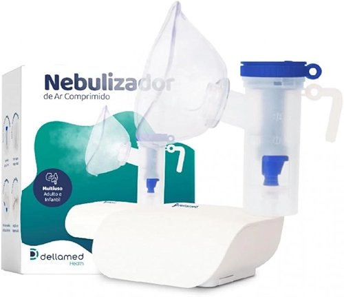 Nebulizador Inalador de Ar Comprimido Adulto e Infantil Dellamed