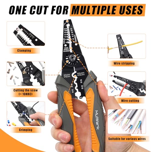 image for MulWark 3 in 1 Automatic Self Adjusting Wire Stripper/Cutter/Crimper, 