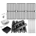 Replacement Parts for Nexgrill 720-0896B 720-0896E 720-0896C 720-0896X Deluxe 6-Burner Gas Grills, Cooking Grate, Heat Shield Tent Burner and Universal Grease Pan for Nexgrill Replacement Parts