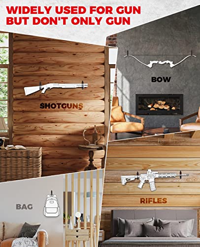 Kemimoto Gun Rack Wall Mount, Horizontal Metal Gun Racks Storage For Wall Mount Hangers, Rifle Hangers For Any Rifles Shotguns Archery Bow With Soft Padding And Heavy Duty Steel (Military Pro 1 Pair) #TOP4