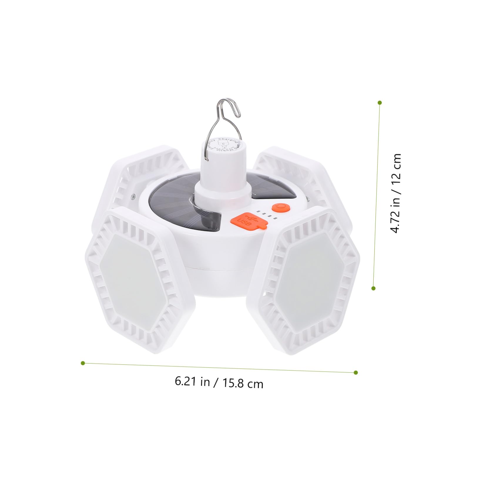Lámpara de Camping Solar Recargable por Usb, 169 Perlas, Pp