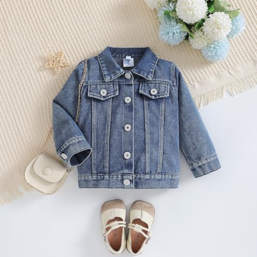 Toddler Baby Boys Girls Denim Jacket Casual Outerwear Clothing Distressed Jean Jacket Top Cowboy Autumn Spring Coat4