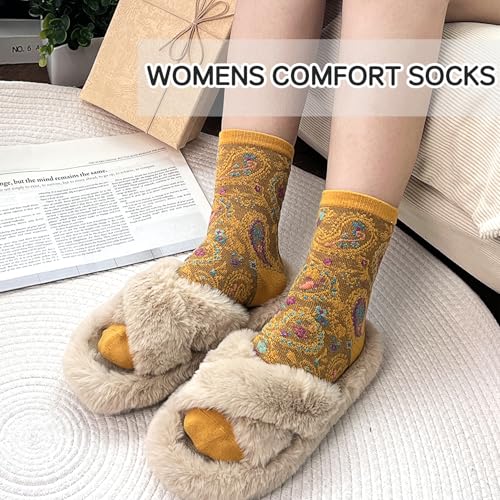Chalier Womens Funny Socks Cozy Cute Printed Patterned Fun Sock Novelty Cat Dog Socks for Women