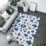 Lavage et style polyvalent : tapis lavable et lavable facile d'entretien avec imprimé yeux bleus rétro qui prend en charge les routines de tapis lavables en machine ; la taille concerne les tapis de 12,7 x 17,8 cm et 12,7 x 17,8 cm, y compris les tapis de 5 x 7, 5 x 7, 12,7 x 17,8 cm et les tapis lavables de 12,7 x 17,8 cm planification de sortie