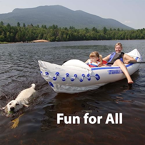 Sea Eagle SE330 Two Person Inflatable Sport Kayak Canoe Boat with Two Seats, Two Paddles and Pump. - Thumbnail 3