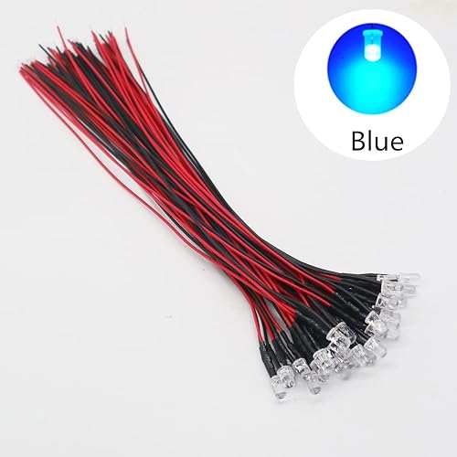 Miniatura 2 de 20 unidslote DC12V F5mm 7.9 in redondo precableado agua claro LED lámpara bombilla pre-cableado emisor diodos para bricolaje decoración del hogar