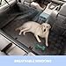 ELLINI Dog Car Seat Cover for Back Seat, Hard Bottom Back Seat Extender for Dogs, Holds 400lbs, 600D Heavy Duty Scratch-Proof Waterproof Dog Hammock for Car, SUV