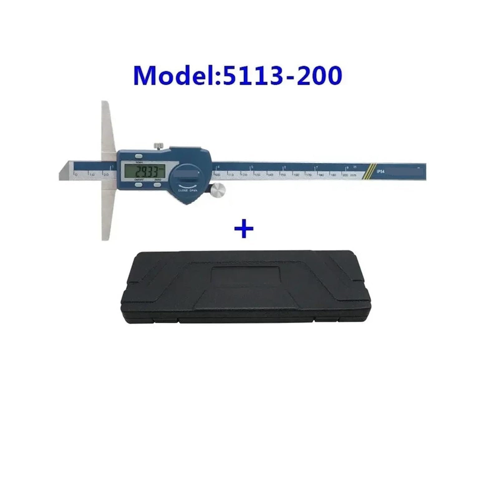 Mikrometer-Set, Tiefenmessschieber-Mikrometer 150/200/300 mm Digitaler Messschieber Edelstahl Elektrischer digitaler Tiefenmesser für Heimwerker/Haushalt(0-200mm)