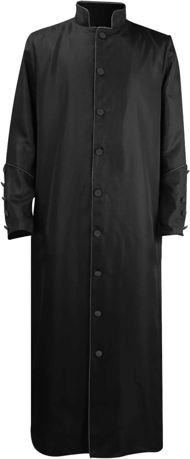 MYAYD Men's Cassock Robe Church Long Robe Choir Minister Clergy Pulpit Liturgical Multicolored Uniform