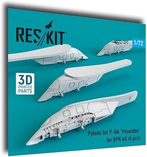 Reskit RS72-0377 1/72 Pylons for P-8A Poseidon for BPK kit (4 pcs) 3D Printing